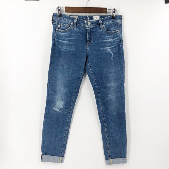 ✅ AG THE LEGGING ANKLE WITH PATCH MEDIUM WASH SIZE 28 - Picture 1 of 5